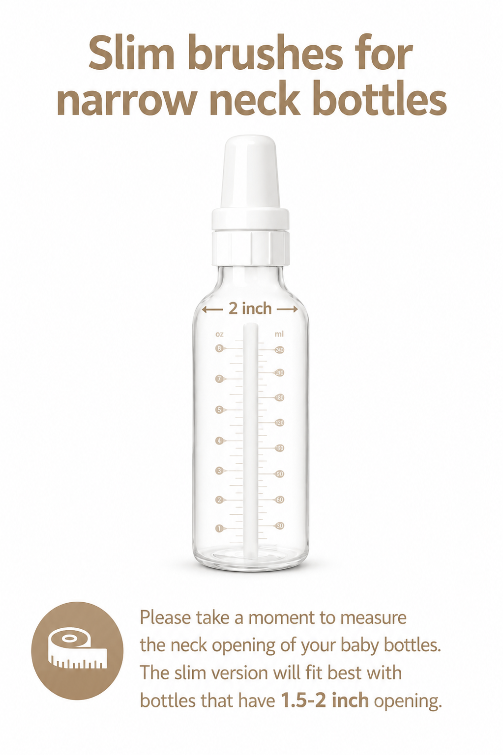 Slim Brush Set - Slim Neck Bottles